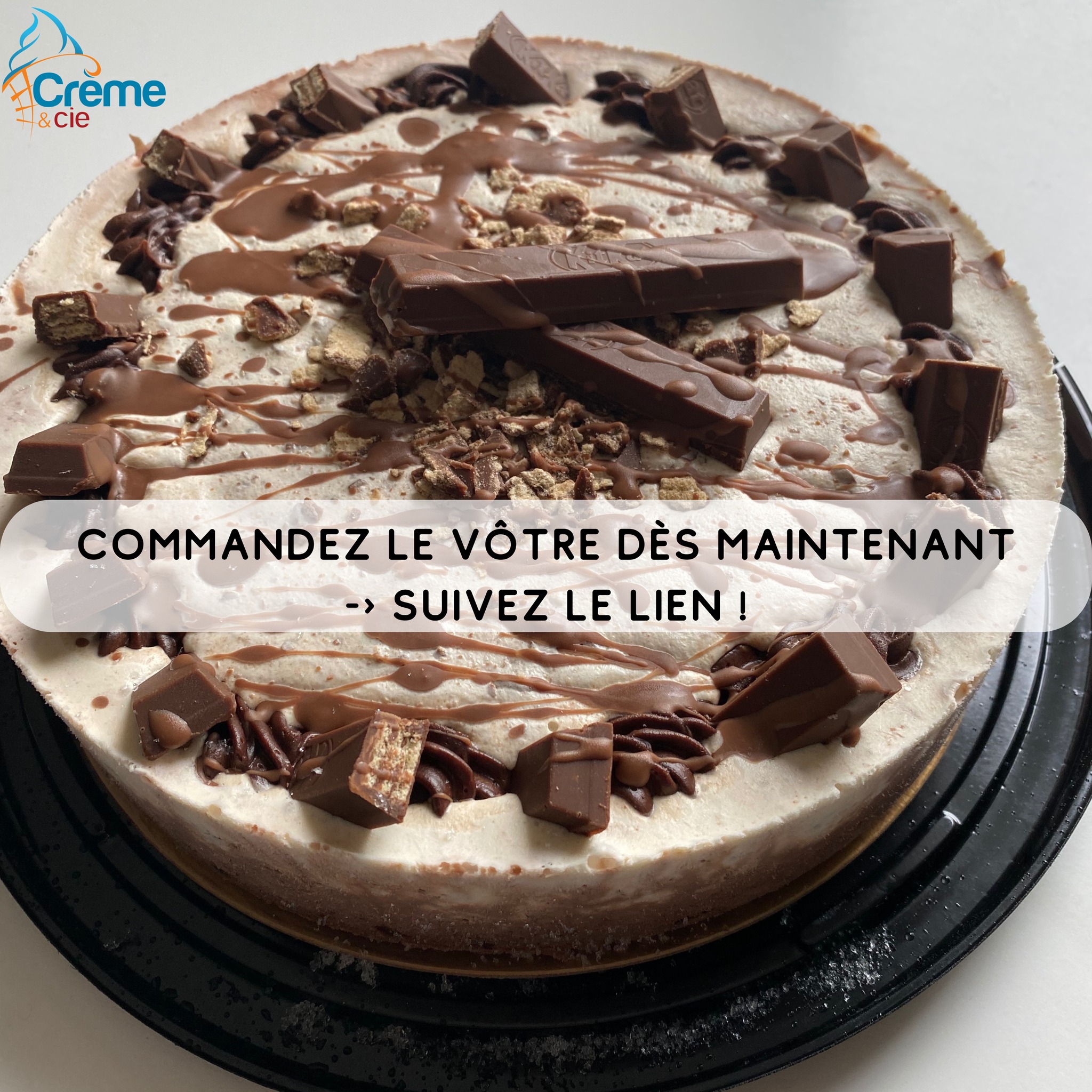 Gâteau glacé au chocolat et Kit Kat